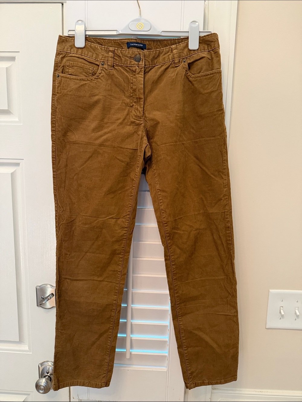 Lands' End Skinny Corduroy Jeans in Brown